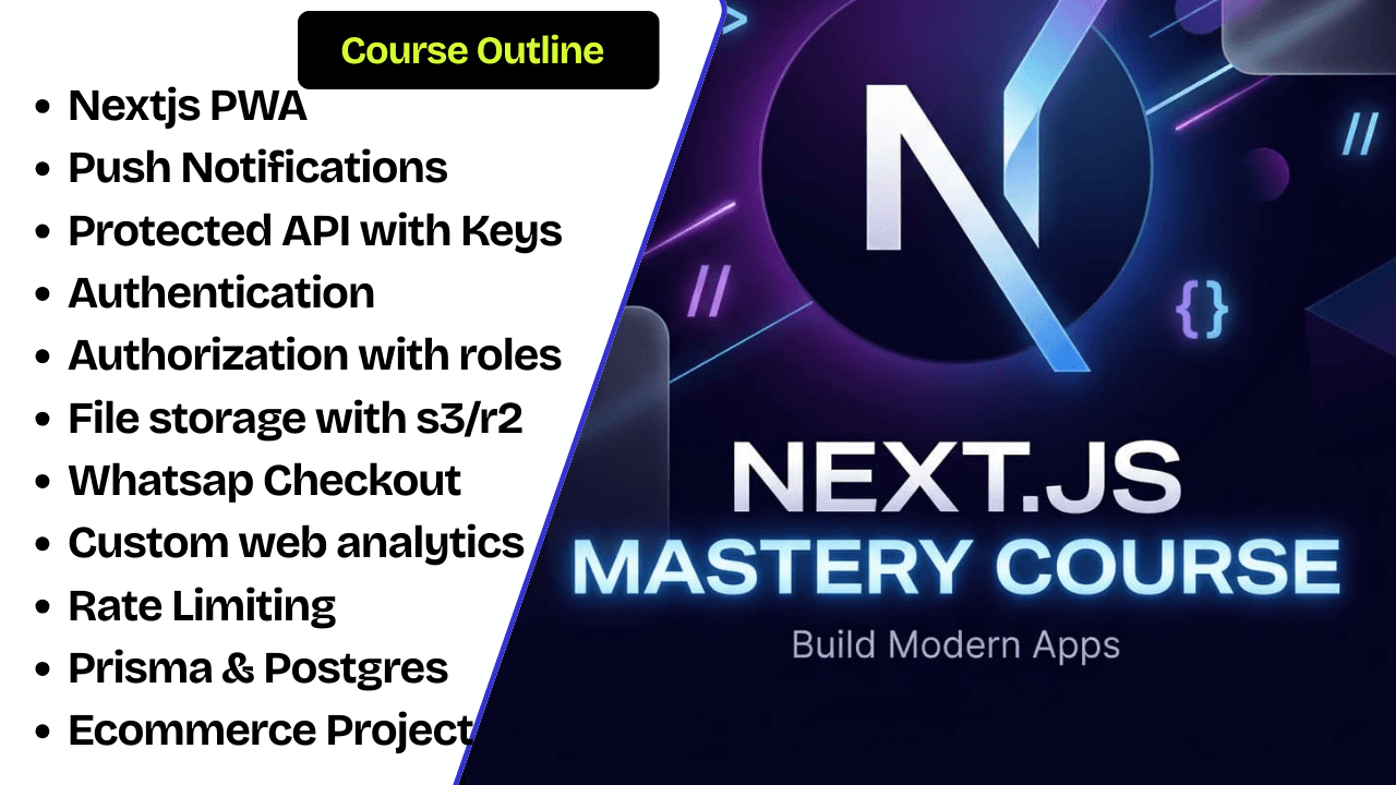 Next.js Mastery Course: Build Modern Full-Stack E-Commerce Application